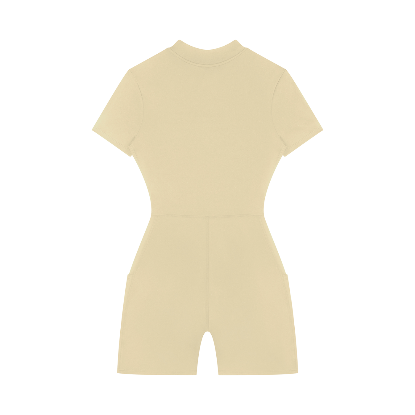 Women's Quarter-Zip Short Sleeve Romper – Athletic Fit, 75% Nylon Spandex Blend