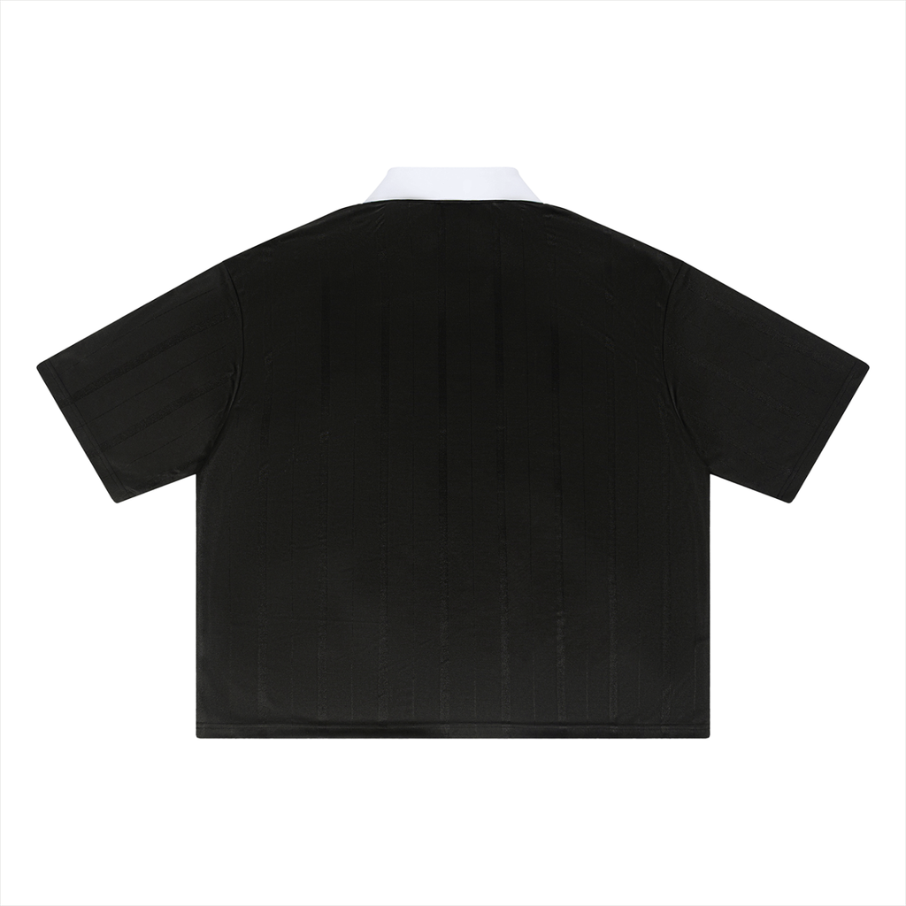 Unisex Striped Boxy Soccer Jersey – Drop Shoulder, 100% Polyester
