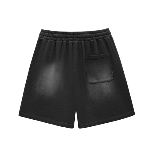 Men's Sun Fade Raw Edge Shorts – Relaxed Fit, 88% Cotton Blend