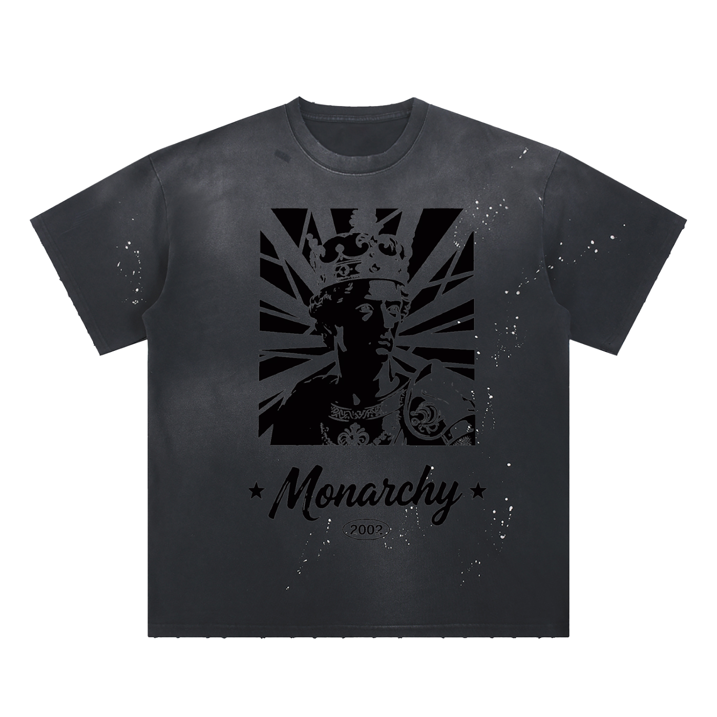 Hand-Frayed Sunfade Paint Splatter T-Shirt