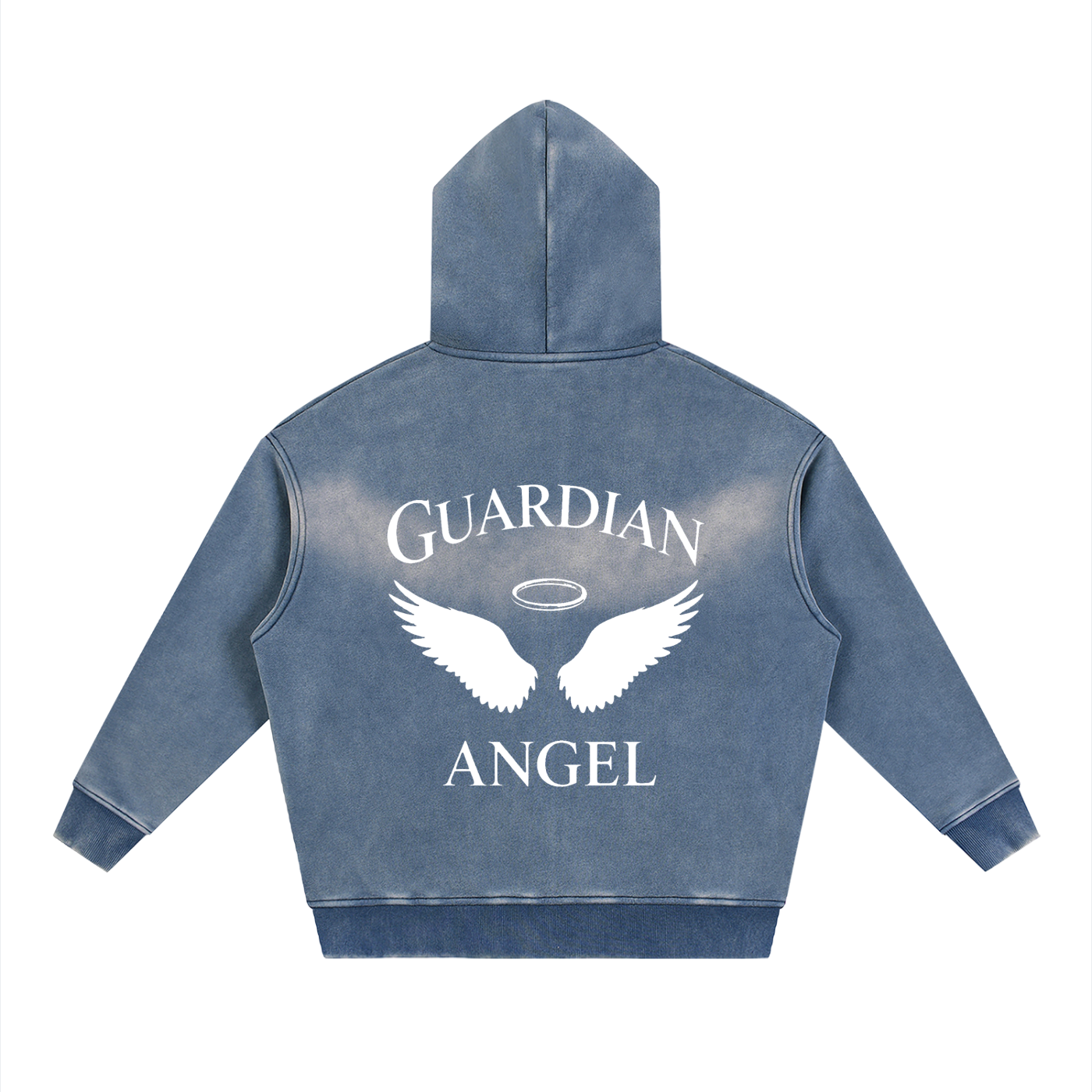 Sunfade Two-way Zipper Boxy Fleece Hoodie