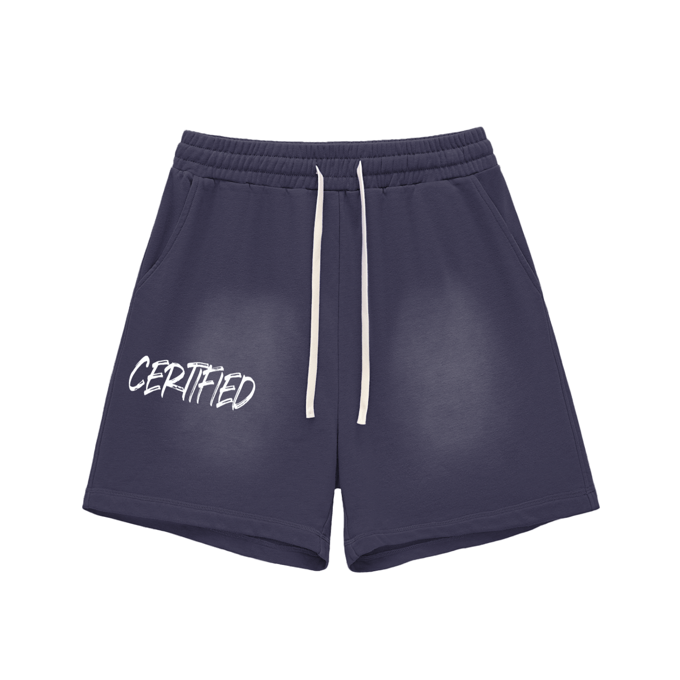 Sun Fade Raw Edge Cotton Shorts