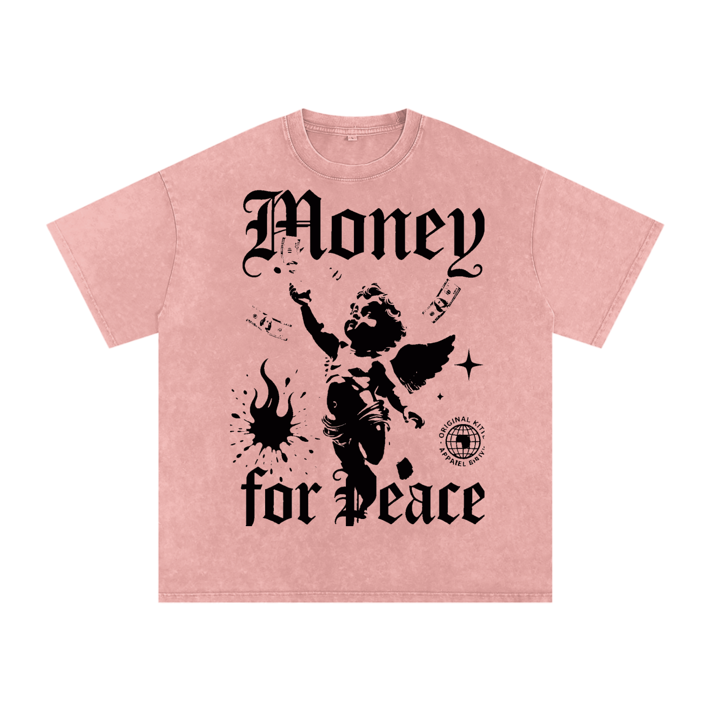 Snow Washed Oversized Cotton T-Shirt