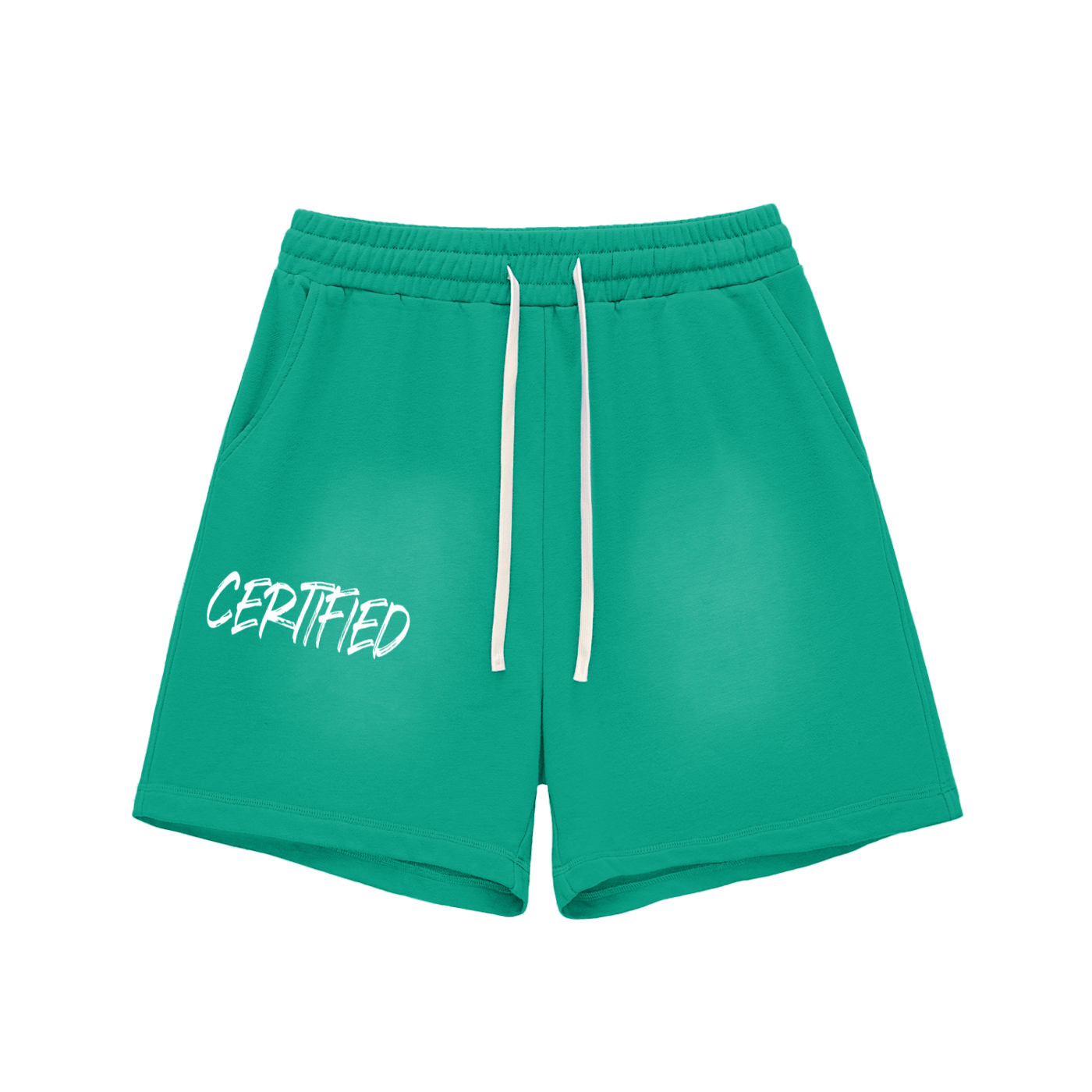 Sun Fade Raw Edge Cotton Shorts