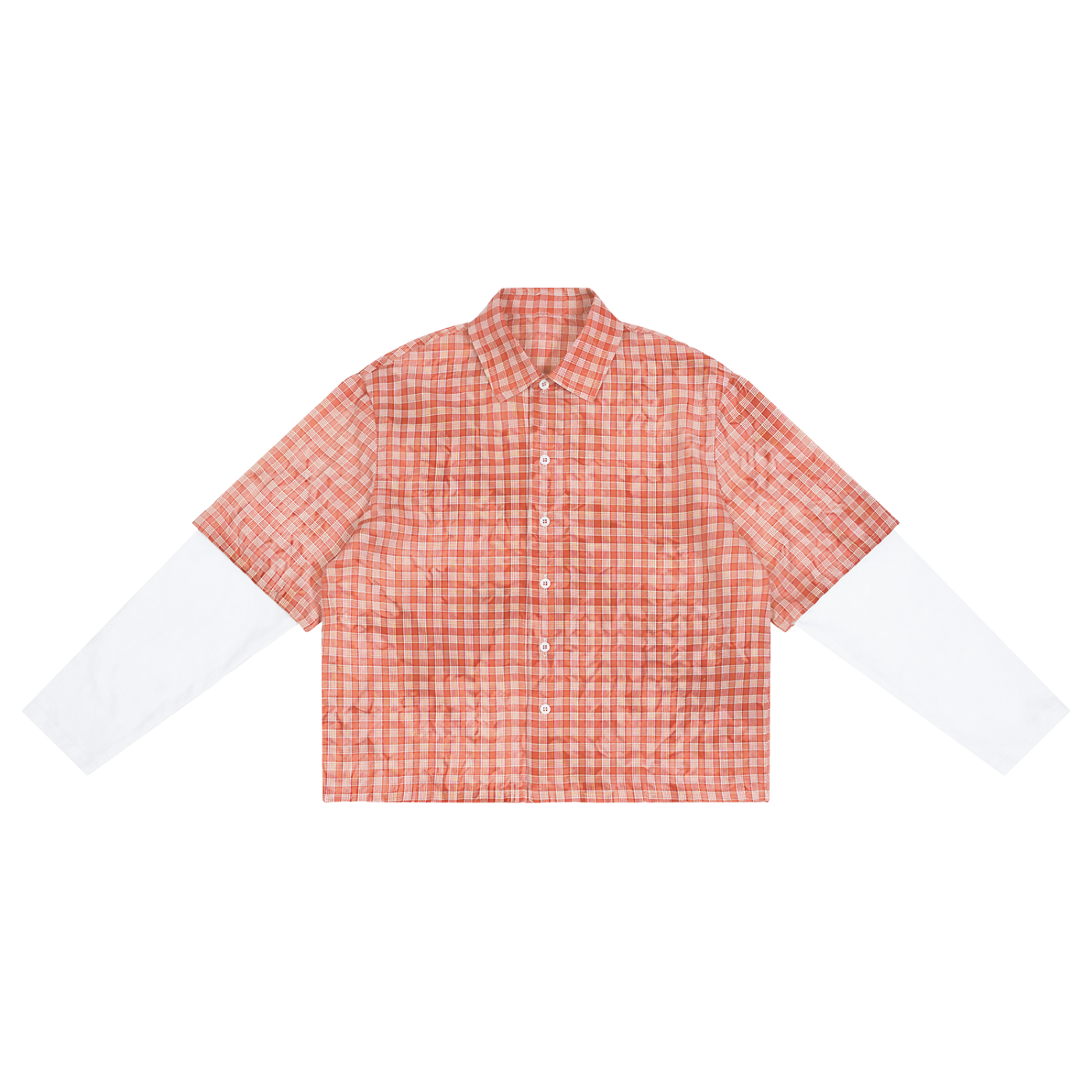 Unisex Vintage Wash Plaid Short Sleeve Shirt