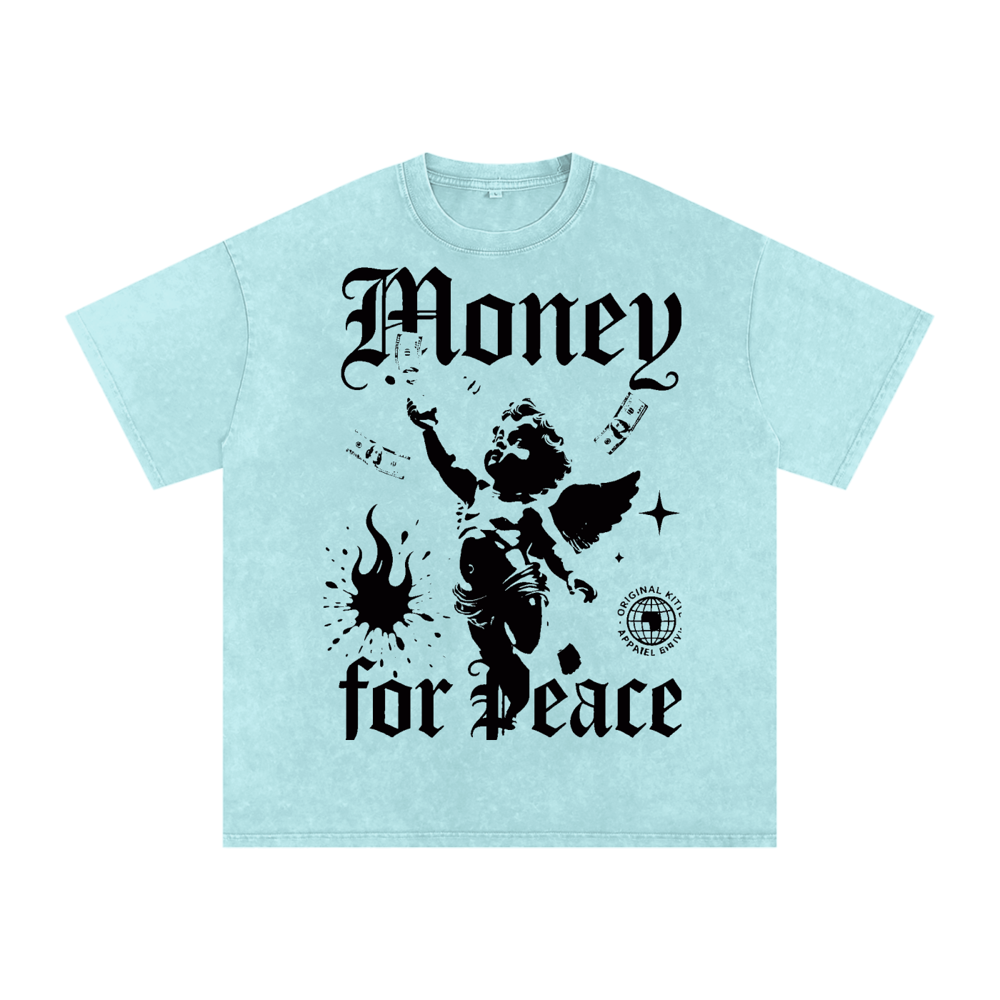 Snow Washed Oversized Cotton T-Shirt