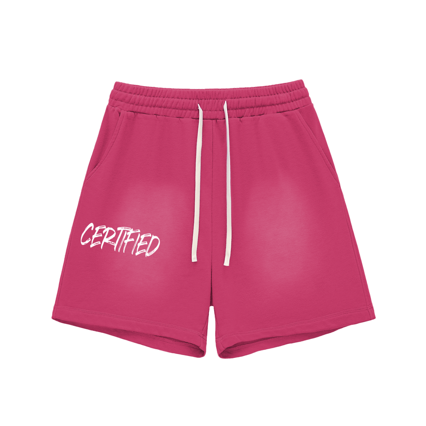 Sun Fade Raw Edge Cotton Shorts