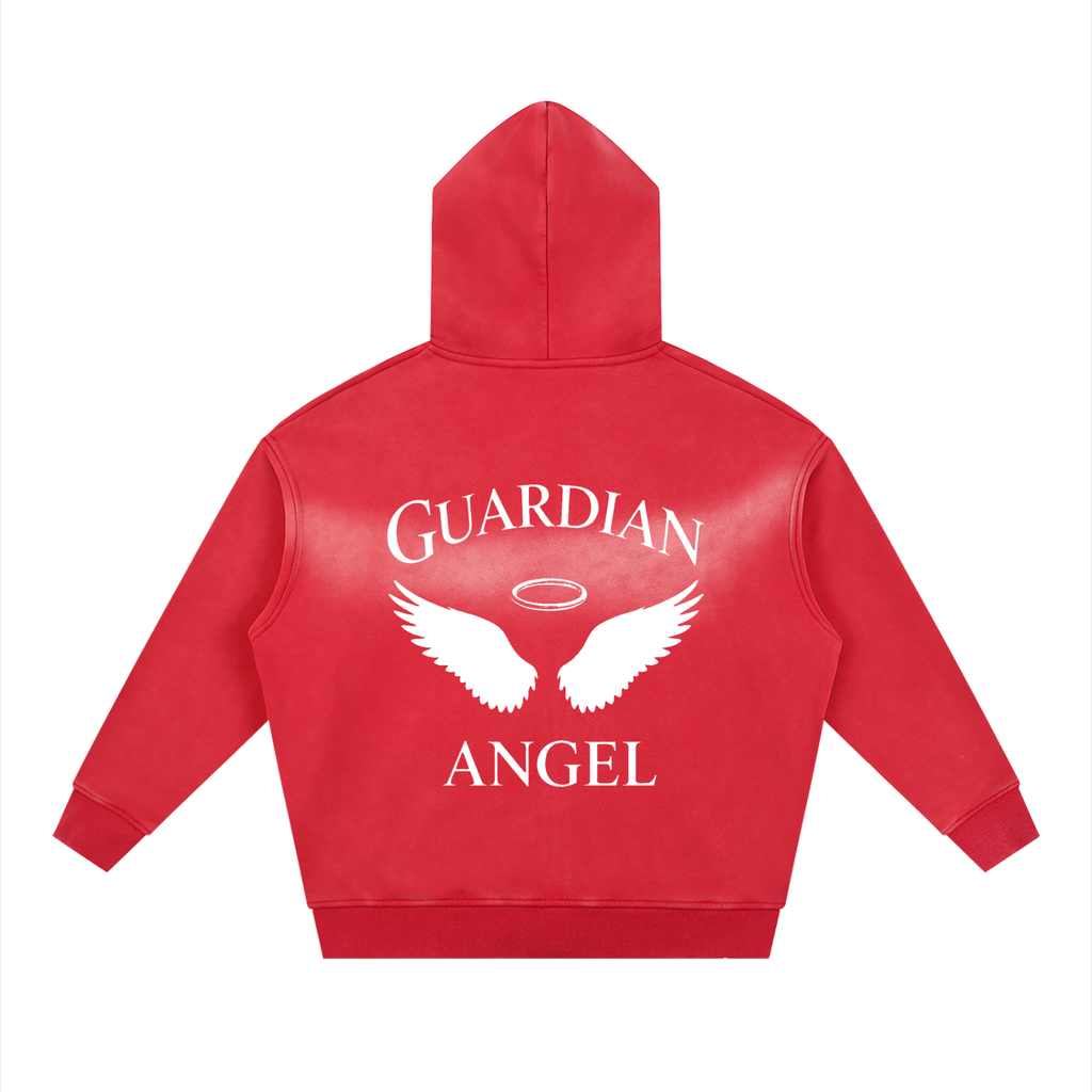 Sunfade Two-way Zipper Boxy Fleece Hoodie