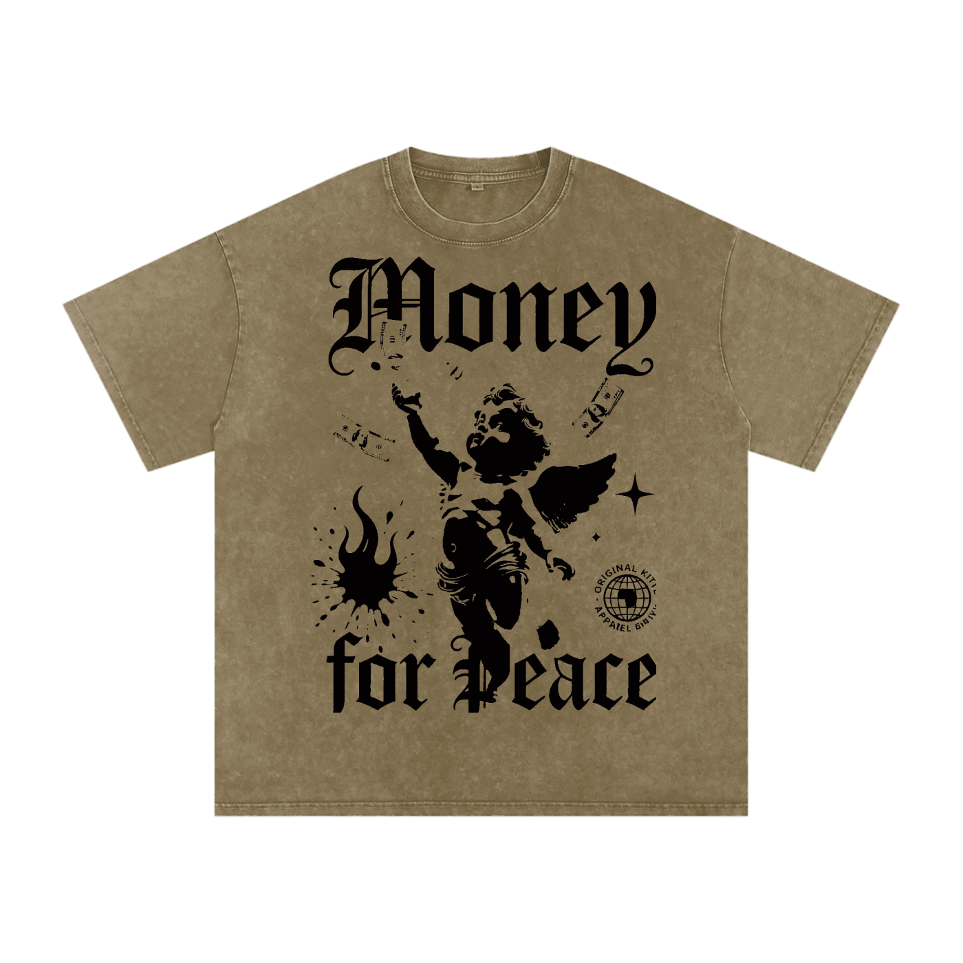 Snow Washed Oversized Cotton T-Shirt