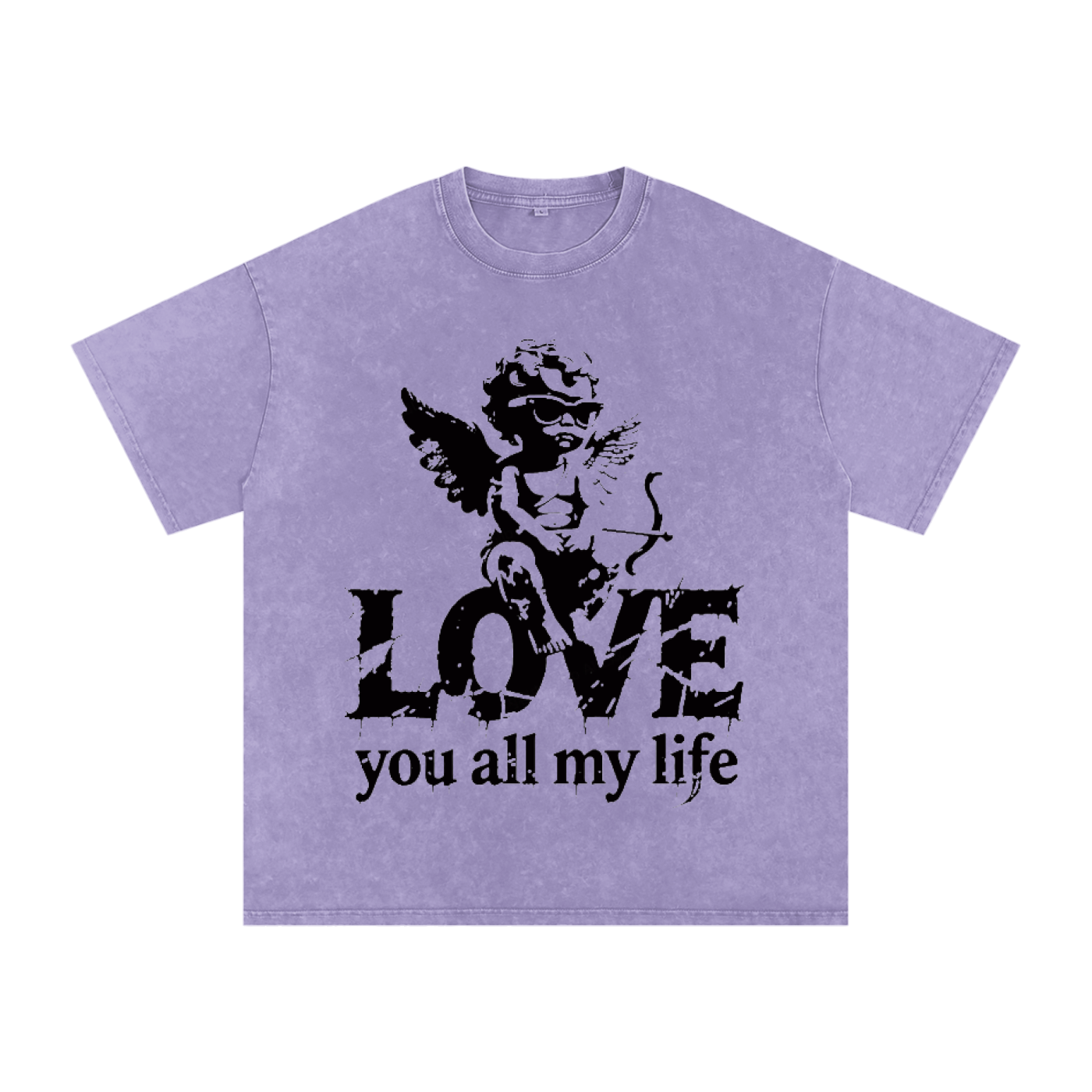Snow Washed Oversized Cotton T-Shirt